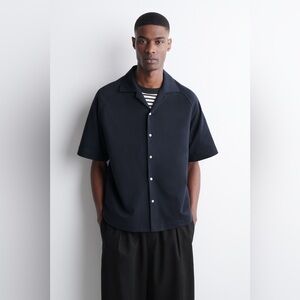 NWT COS Paneled Utility Shirt in Navy